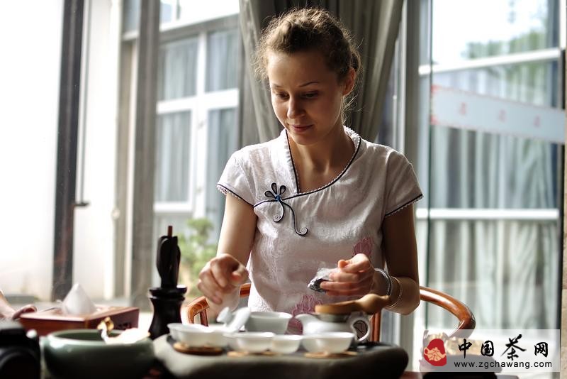美女泡茶茶藝圖片