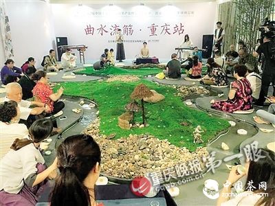 曲水流觴茶會區(qū)人氣爆棚